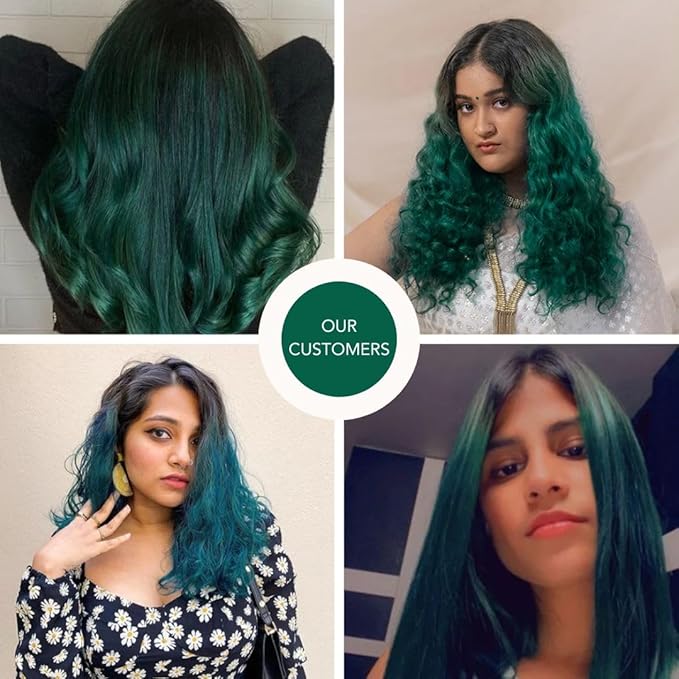Paradyes Semi-permanent Emerald Green Diy Conditioner Based Hair Colour - 120 Gms