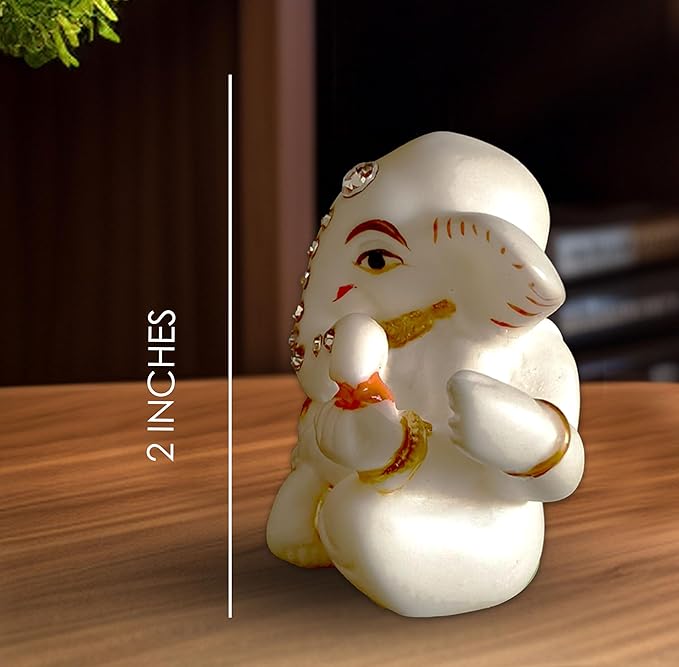 Solobolo Ganesh Idol for Car Dashboard With Small Temple for Car Dashboard | Ganesh Idol