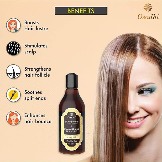 Osadhi Onion Shampoo With Natural Keratin - 300 ml