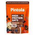PINTOLA 26g High Protein Oats 400g, Dark Chocolate, No Refined Sugar, with Almonds, Raisins, Pumpkin & Chia Seeds, 9.6g Fibre, Rolled Oats for Weight Loss, Breakfast Cereals | Gluten Free