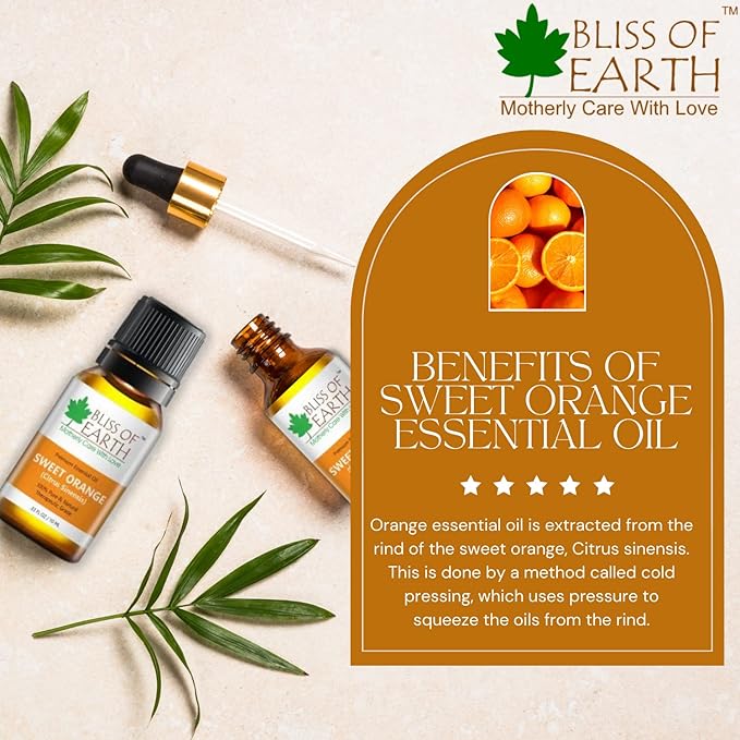 Bliss of Earth Pure Sweet Orange Essential Oil - 10 ml