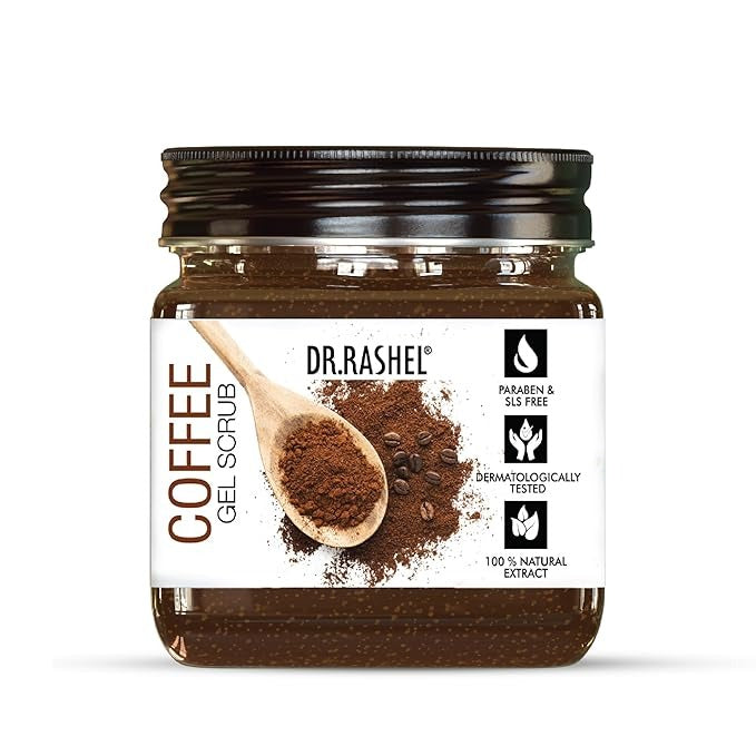 Dr.Rashel Coffee Gel Face & Body Scrub For Men and Women - 380 ml
