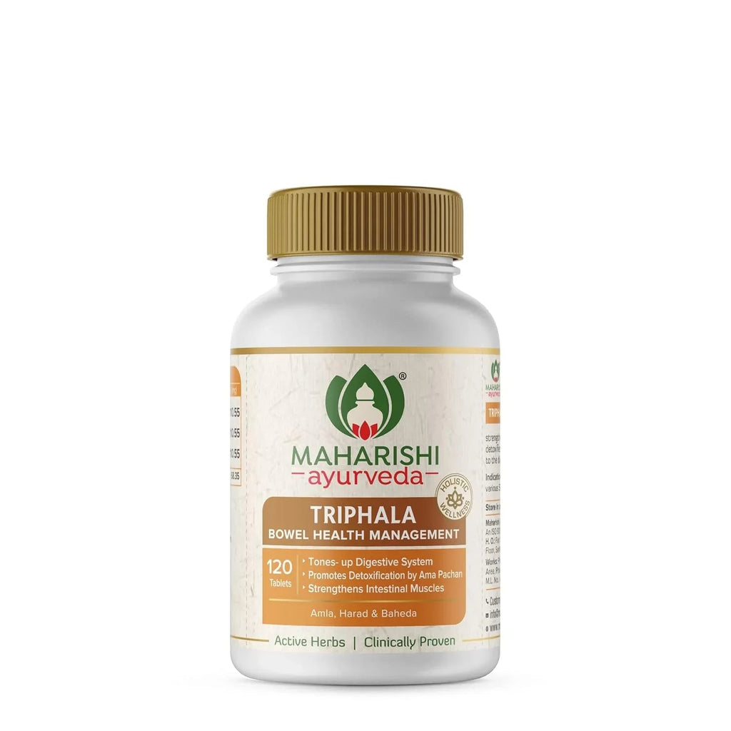 Maharishi Ayurveda Triphala Tablets 1000mg | Supports Healthy Digestion | Improves Bowel Wellness| Relieves Constipation | Pure Herbs Used |100% Ayurvedic