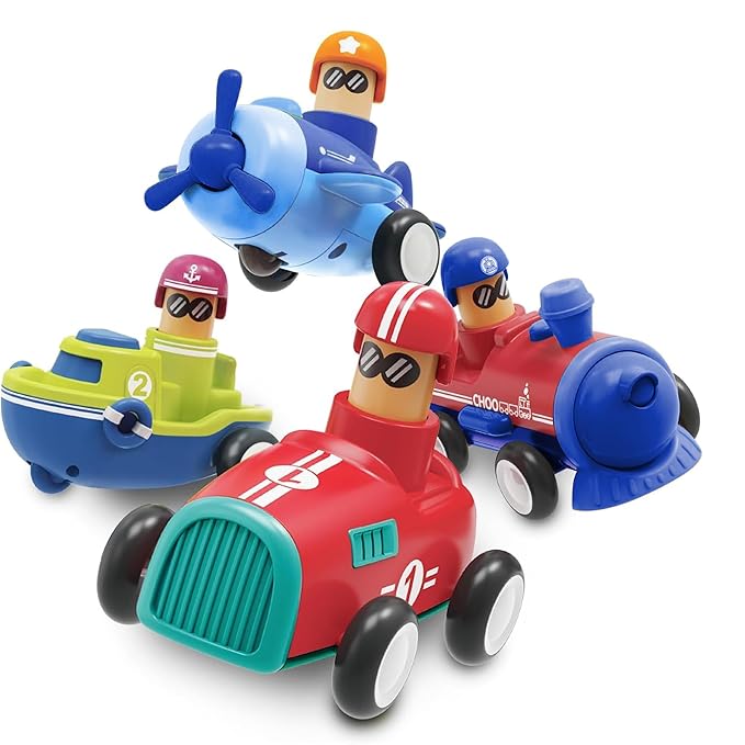 Kidology Pull-Back Vehicle Toys Cars for Toddlers Friction-Powered