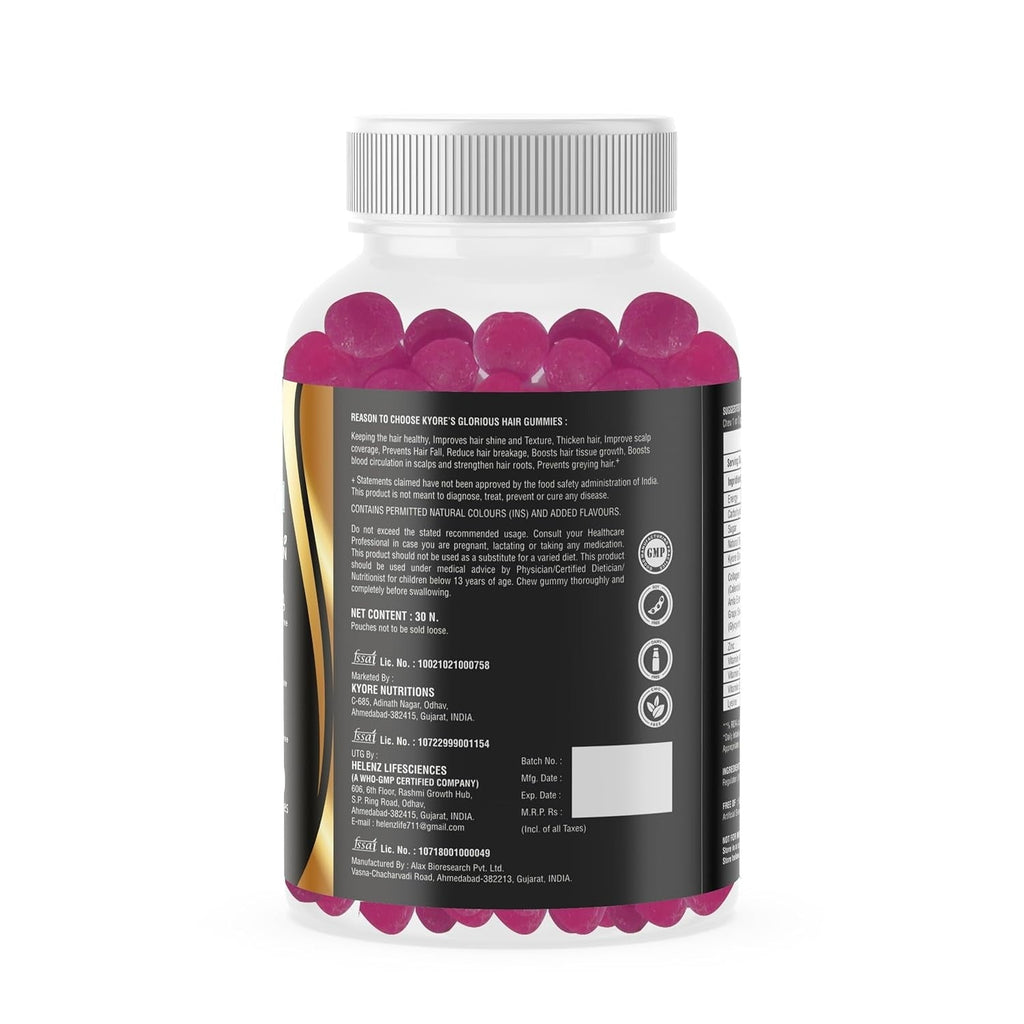 Kyore Nutritions Biotin Hair Gummies - 30 gummies