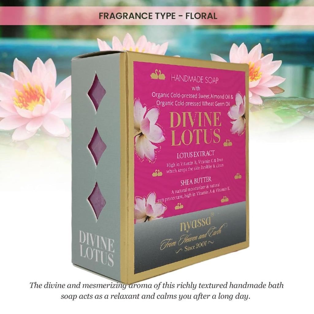 Nyassa Divine Lotus Natural Handmade Bathing Soap - 150 Gms