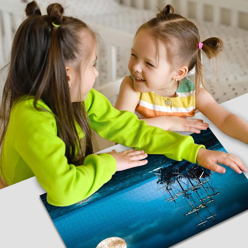 Hello Friend Moon Light Jigsaw Puzzles 1000-Piece for Kids and Childrens Educational Puzzles Game for Learning, Gifts, and Fun Activities