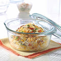 Borosil Glass Casserole | Oven and Microwave Safe Serving Bowl With Glass Lid | 1.2 Litres | Set of 1