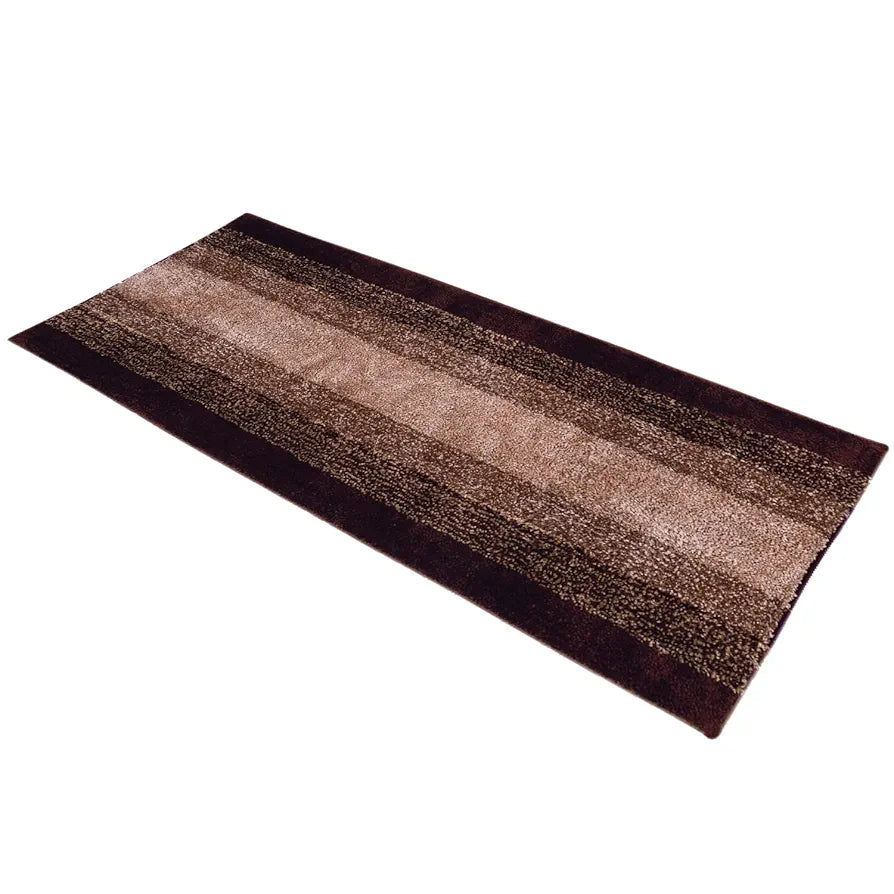 Kuber Industries Shaggy Carpet Polyester Bedside Runner Rectangular Soft Rug for Hall Offices Kitchens Bedroom Dark Brown