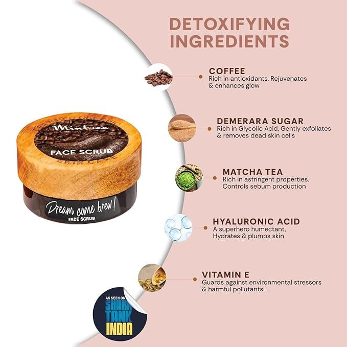 Mintree Certified Organic Face Scrub for Tan Removal  - 60 gms
