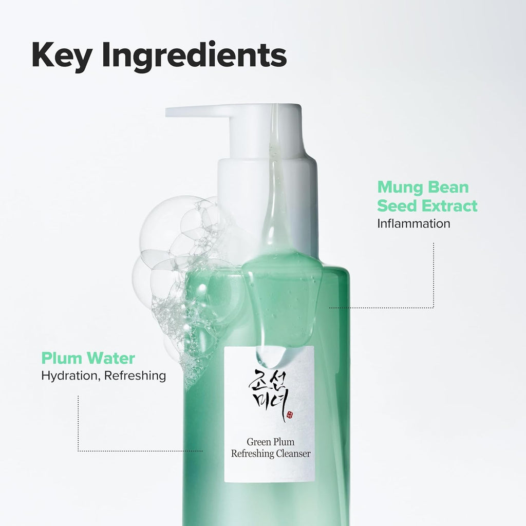 Beauty of Joseon Green Plum Refreshing Cleanser (100ml) | Deep Pore Cleansing, Gentle Facial Cleanser for Acne-Prone Skin