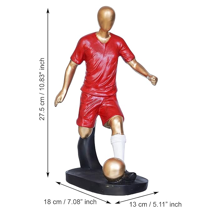 Ecraftindia Football Player Statue Decorative Showpiece