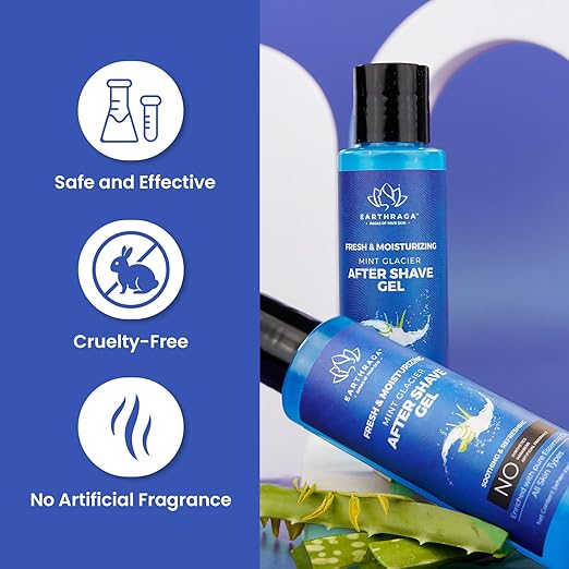 Earthraga Mint Glacier After Shave Gel For Men & Women - 100 ml