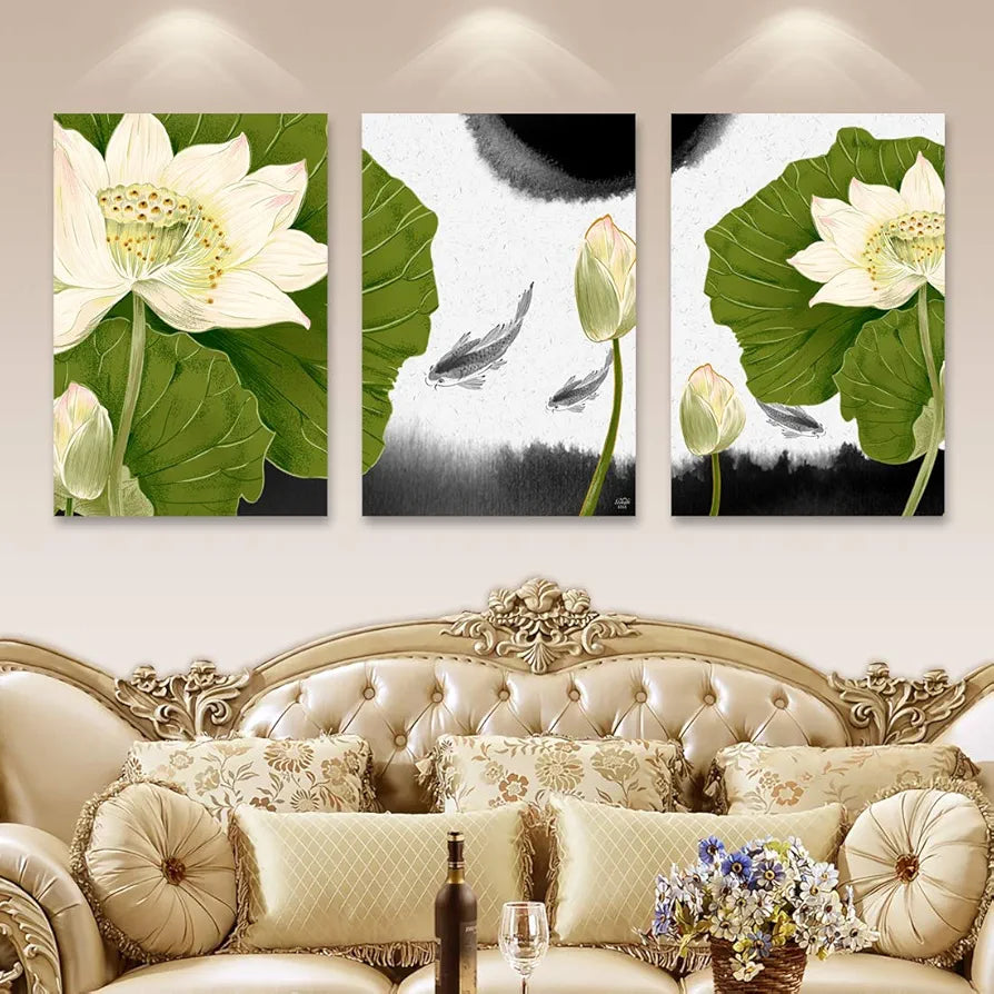 Rangoli MDF 3 Pcs Wall Poster 12x18 Inch Decorative Wall Art P-4 Design-18