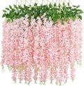 Ployester Plastic Artificial Flower Wisteria Hanging