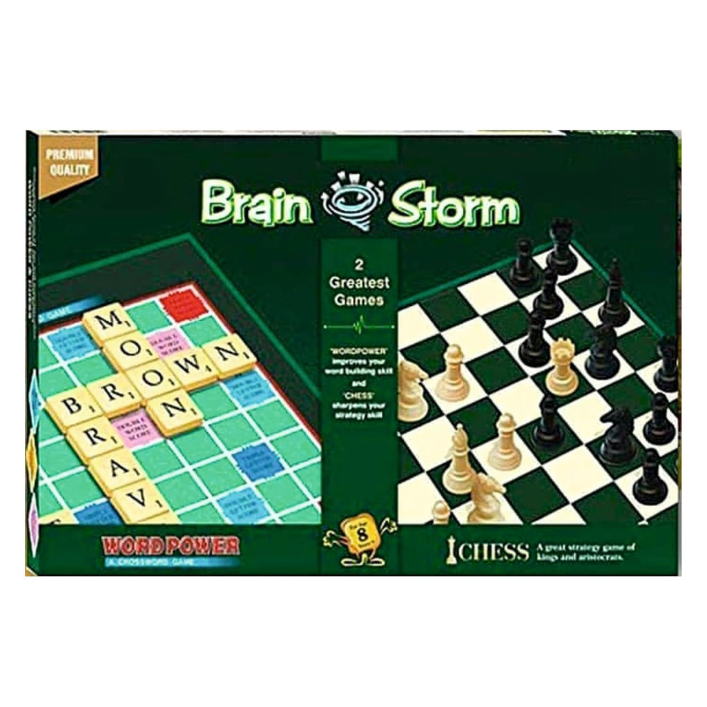 Toymate Brain Storm 2-in-1 Board Game Set Chess & Wordpower