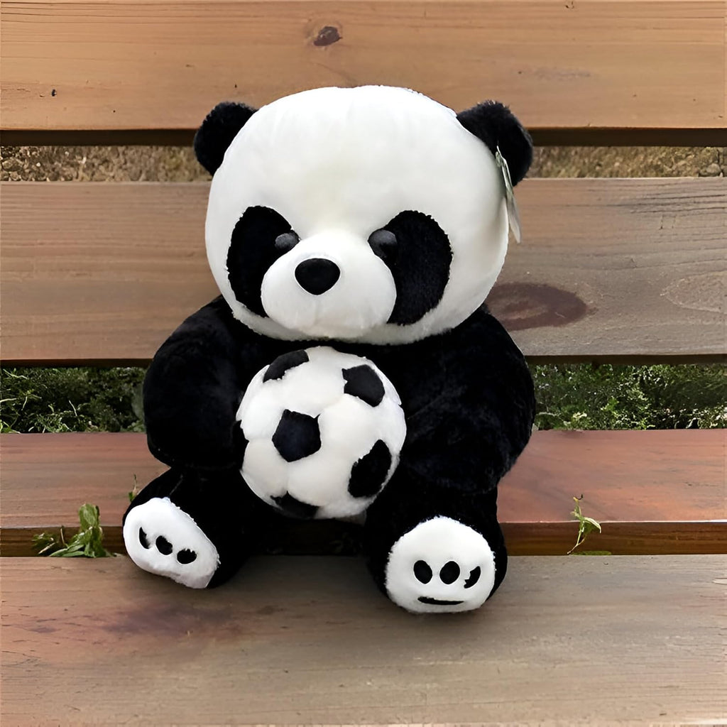 Tickles Panda with Ball Soft Stuffed Plush Animal Toy for Kids Color Black & White 25 cm