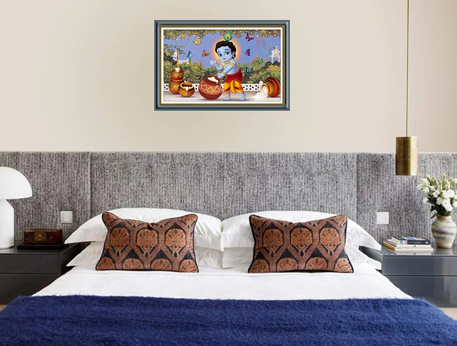 Rangoli MDF Wall Stick Decorative Panel 12x18 Wall Art P-1 Design-5