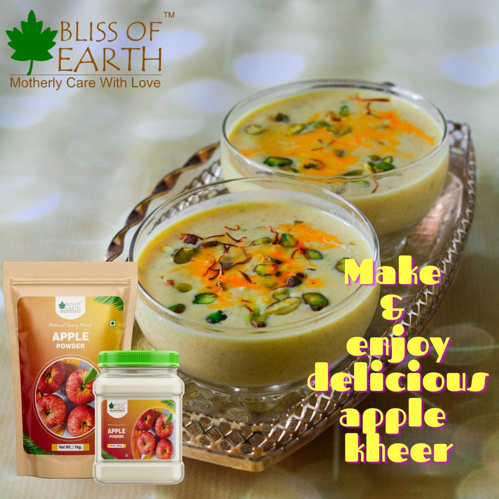Bliss of Earth 1 KG Apple Powder Natural Spray Dried Great for Smoothie | Apple juice | pie | Cake