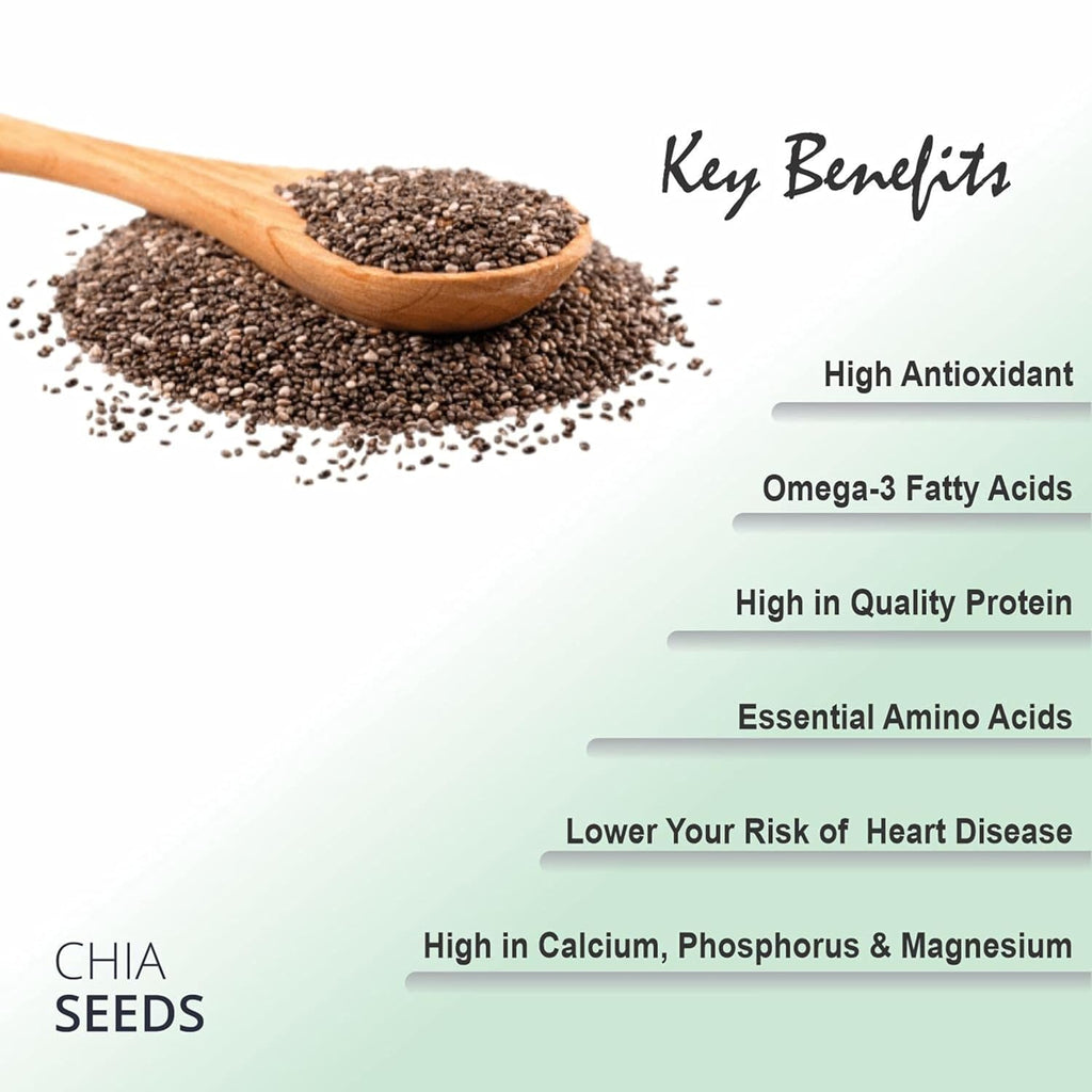 Siya Premium Raw Chia Seeds 300 g - Healthy Raw Seed | Clean Chia Seeds for Eating | Healthy Snacks | Calcium and Protein Rich Seed (100% Organic)