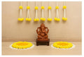 Artificial Rajnigandha Clustered Fluffy Marigold Strings 2.33 ft  Pack of 6 Yellow