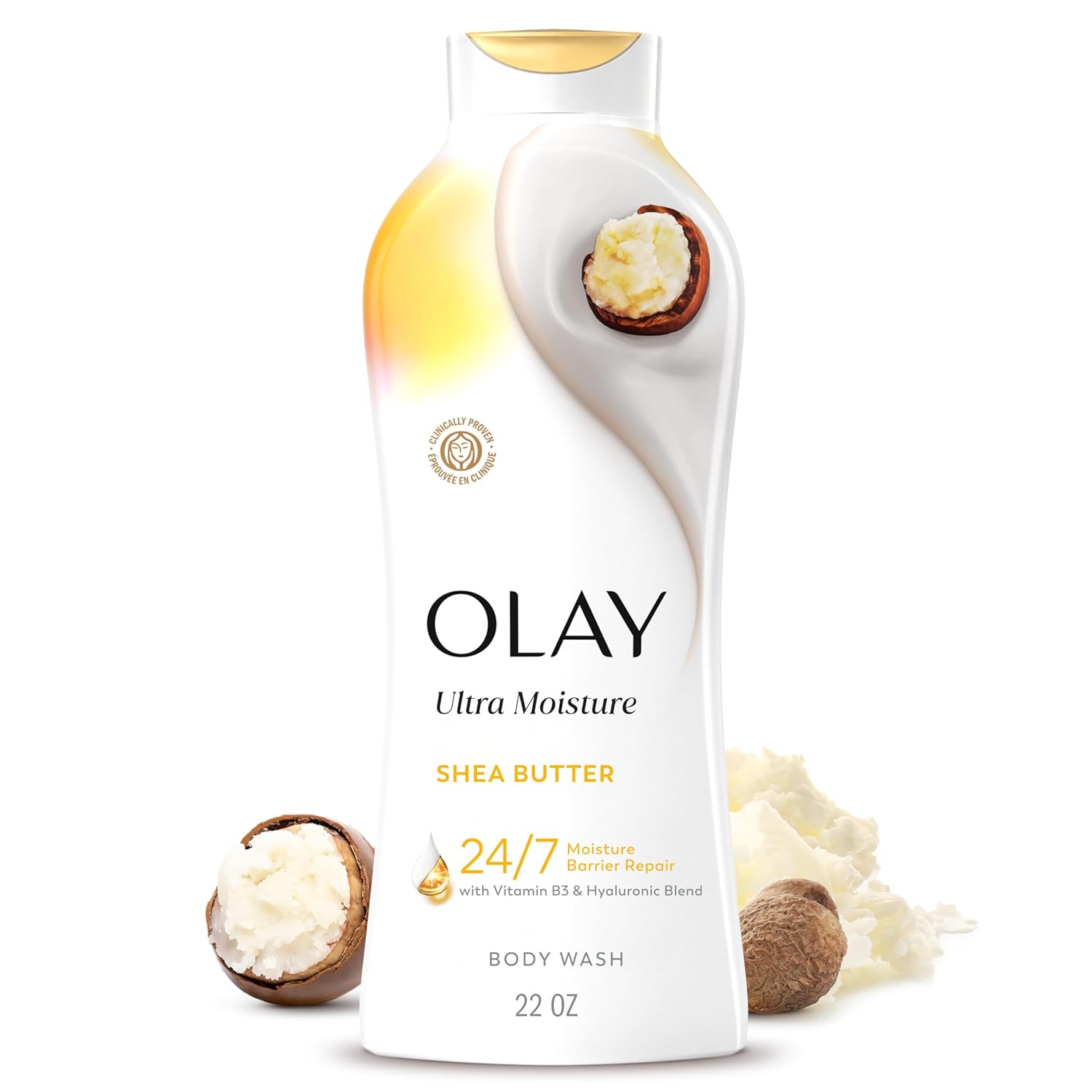 Olay Body Wash for Women, Ultra Moisture, 24hr Moisturizing, Hydrating & Refreshing, B3 Vitamin Complex, Free of Parabens & Phthalates, For All Skin Types, Shea Butter Scent, 650ml