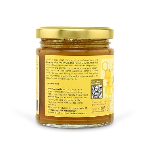 Shiva Organic Honey with Bee Pollen - 250 gms
