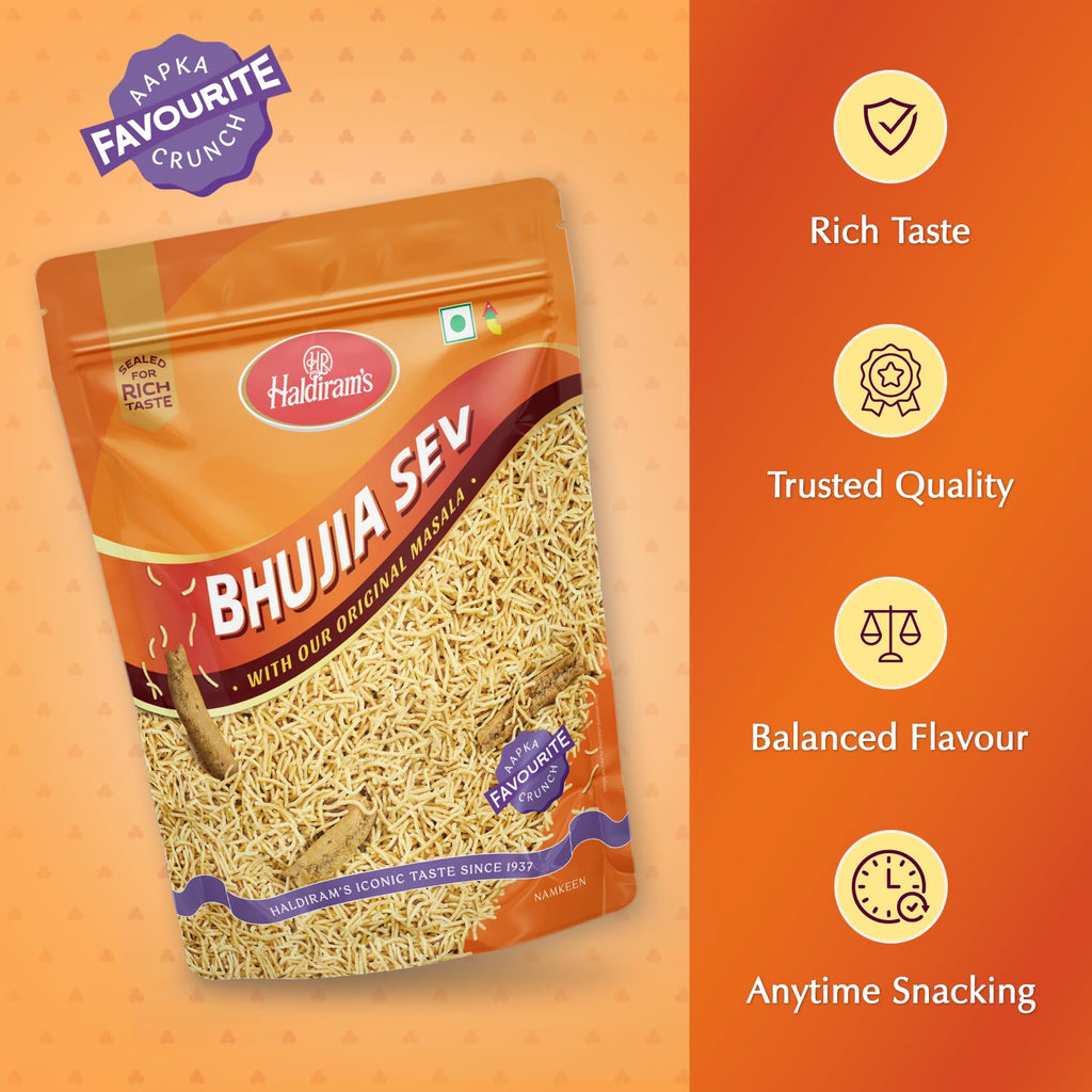 Haldiram's Nagpur Bhujia Sev, Spicy, 400 Gram