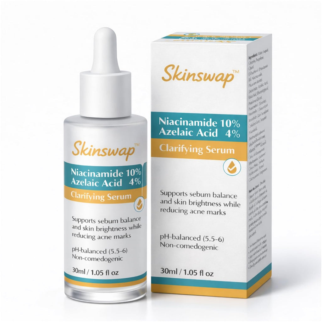 Skinswap Active 14% Niacinamide Serum with Azelaic Acid | Clarifying Face Serum for Brightening & Oil Control | Helps Reduce Acne, Blemishes & Acne Marks | Smooth, Clear-Looking Skin | For Women & Men | 30 ml
