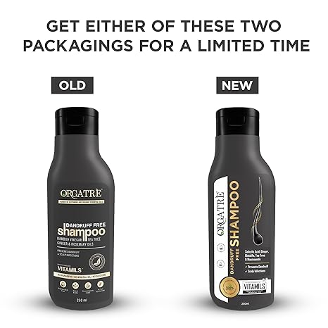 Orgatre Tea Tree Ginger & Rosemary Anti-Dandruff Shampoo - 250 ml