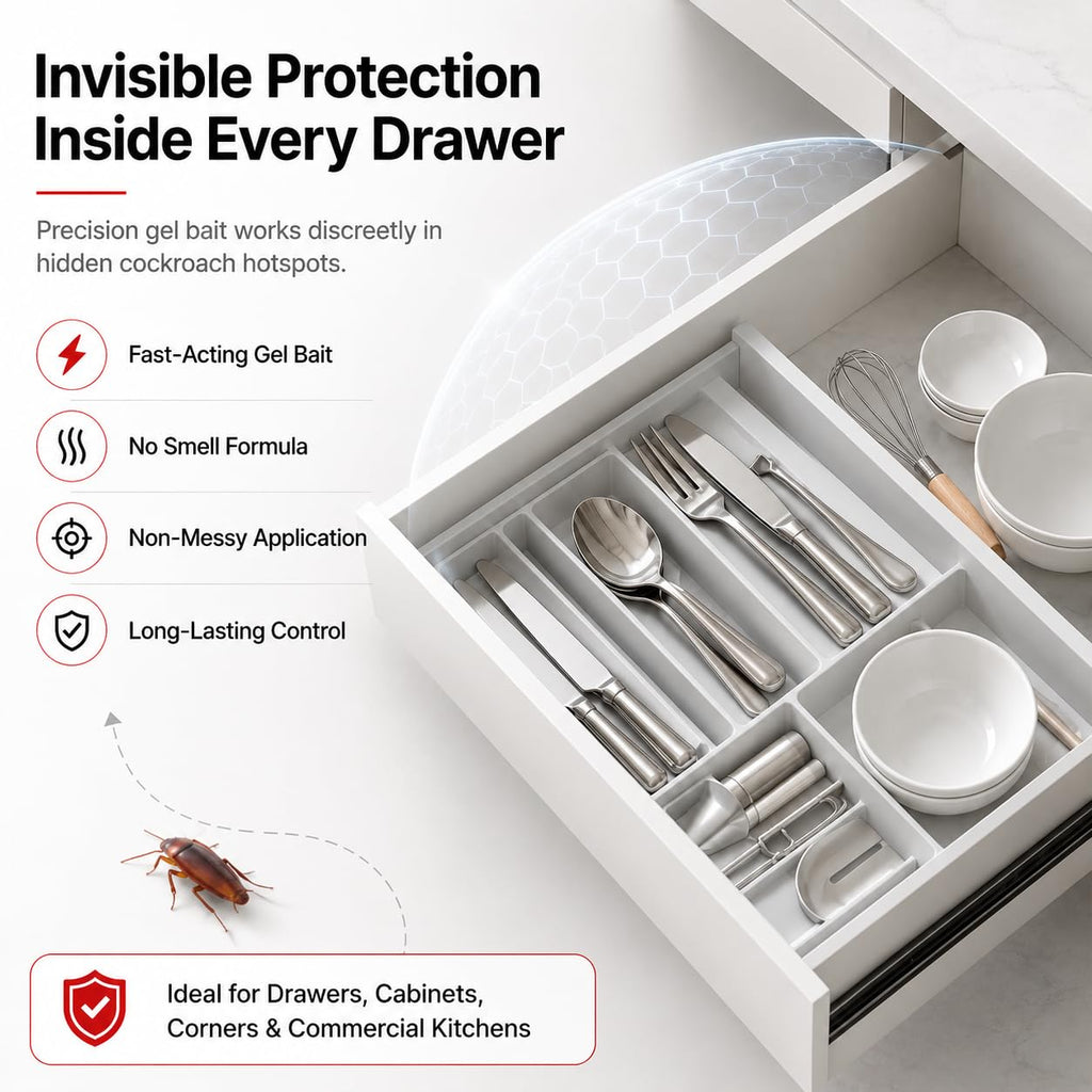 Good Morning Anti Roach Paste Cockroach Killer Gel 180g | Powerful Roach Control Formula | Fast-Acting Gel Bait to Eliminate Cockroaches from Kitchens, Cabinets & Corners | Safe, Effective & Easy to Apply (Pack of 4)