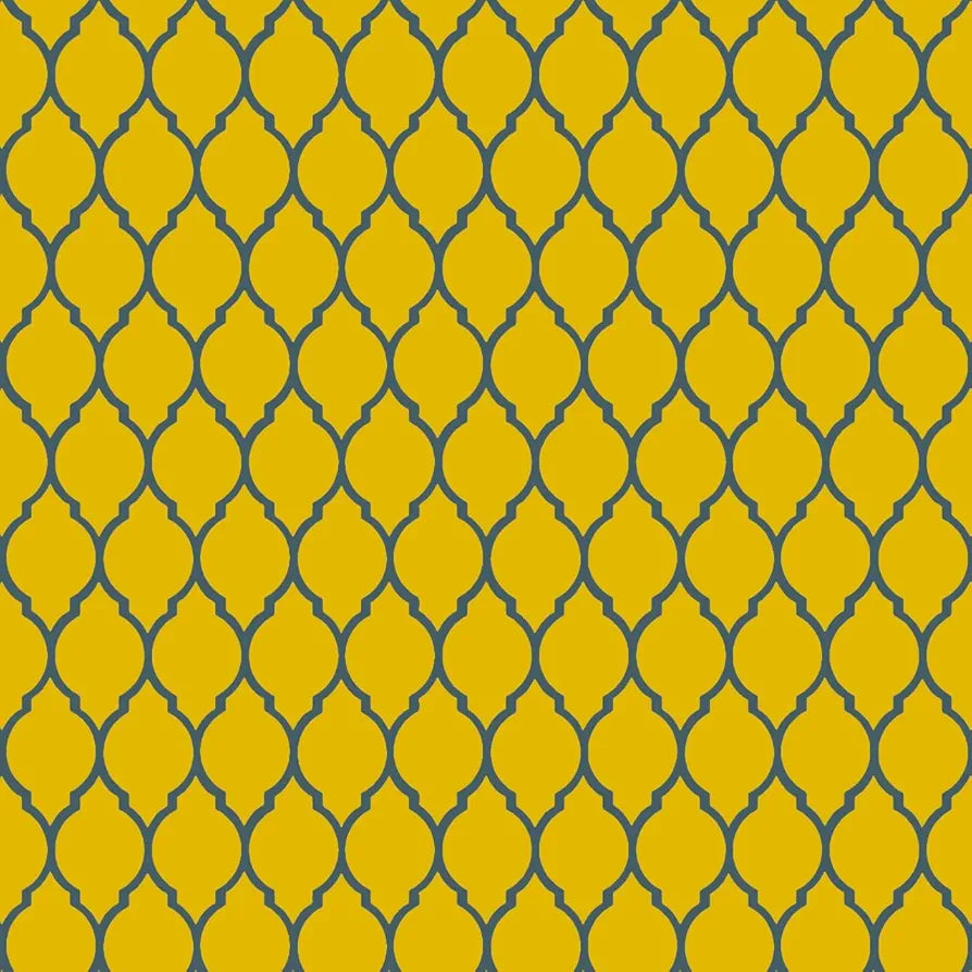 Trance Home Linen 200TC 100% Cotton Printed Zippered Duvet Cover Queen Size With 2 Pillow Covers Colour Dori Mustard Yellow