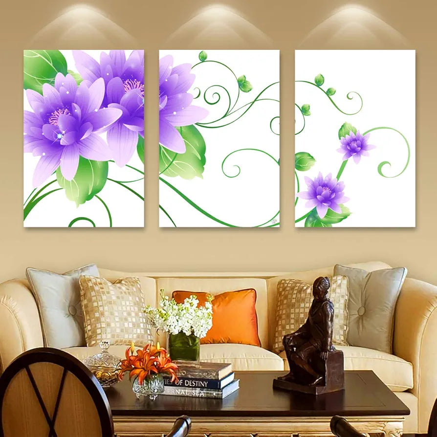 Rangoli MDF 3 Pcs Wall Poster 12x18 Inch Decorative Wall Art P-4 Design-16