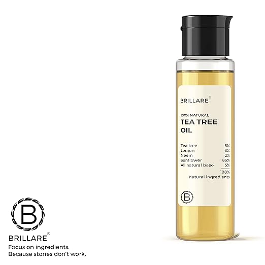 Brillare Tea Tree Hair Oil with the Goodness of Lemon & Sunflower Oil - 100 ml