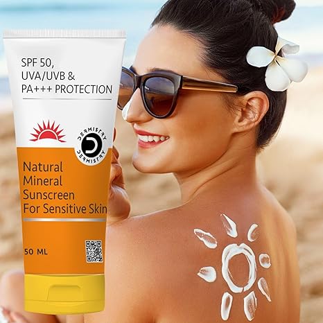 Dermistry Natural Mineral Based Oil Free Pollution Protect Water Based Sunscreen SPF 50 - 50 ml
