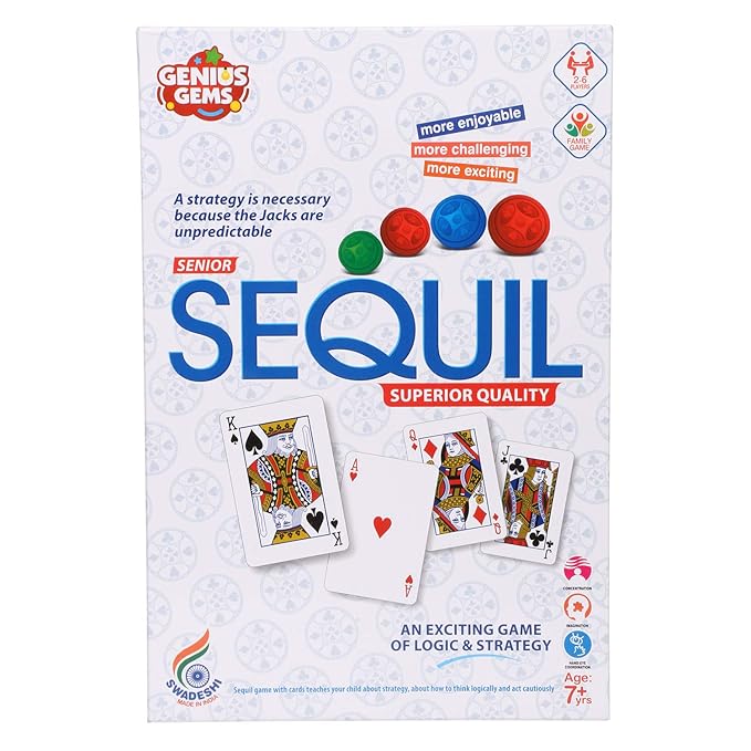 Ratna's Sequil Game an Exciting Game of Logic & Strategy for Kids | Multicolor