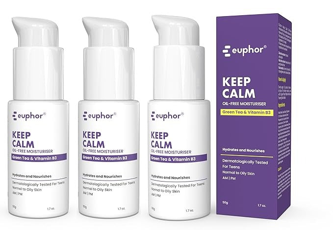 Euphor Teens Oil-free Gel Moisturiser- Keep Calm - 120 ml (Pack of 3)