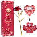 Plastic Red Rose Flower And Gift Box Artificial Flowers