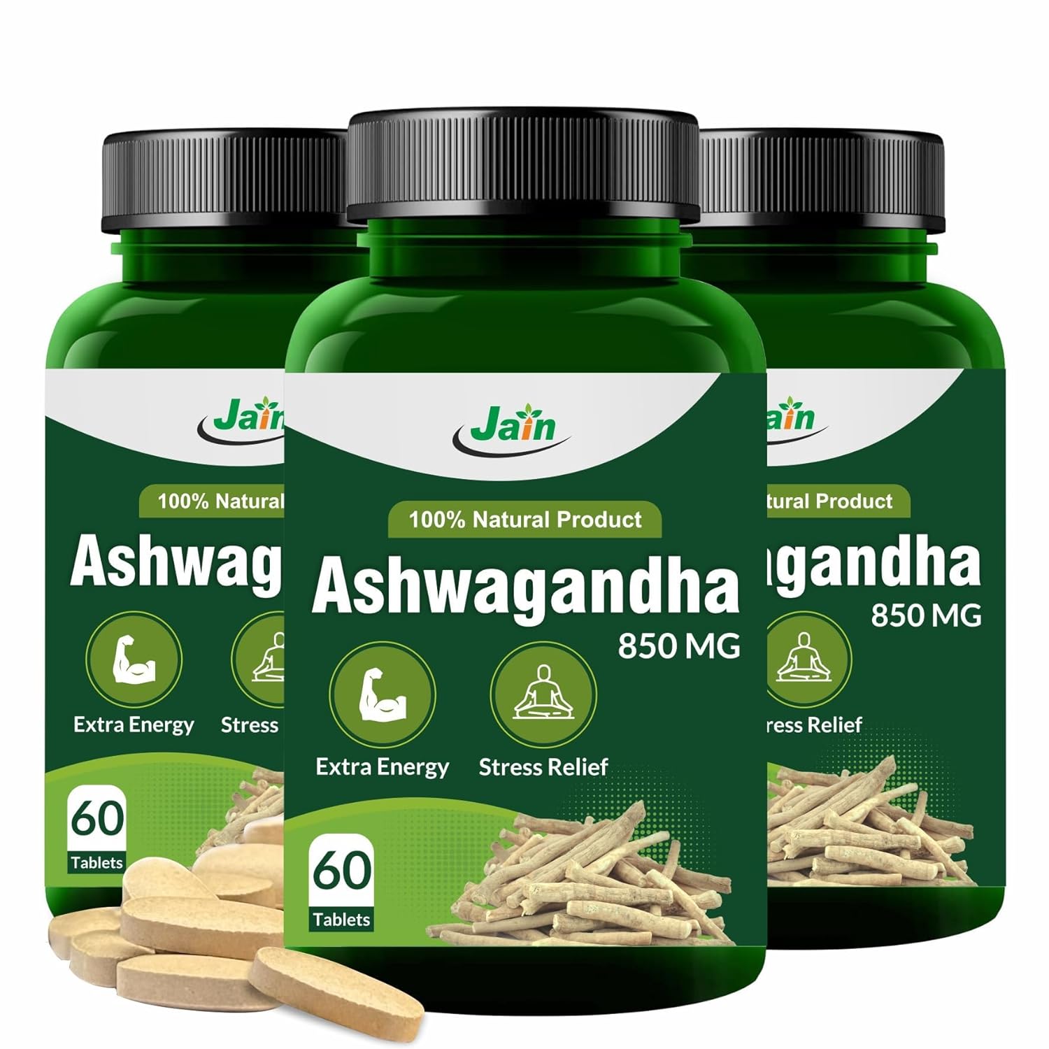 Jain Ashwagandha 850mg Tablets - 60 tablets