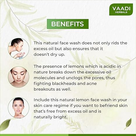 Vaadi Herbals Pvt Ltd Honey Lemon Face Wash With Jojoba Beads - 250 ml