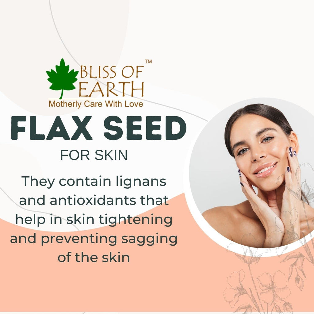 Bliss of Earth Organic Flax Seeds, 600g Pack, Raw Whole Flaxseed for Cooking and Baking, High in Omega-3 Fatty Acids, Gluten-Free, Non-GMO, Rich Source of Fiber and Protein, Superfood for Health