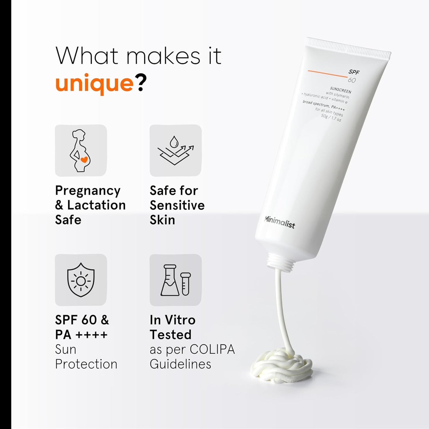 Minimalist Sunscreen SPF 60 PA ++++ | Broad Spectrum Sunscreen 50 gm