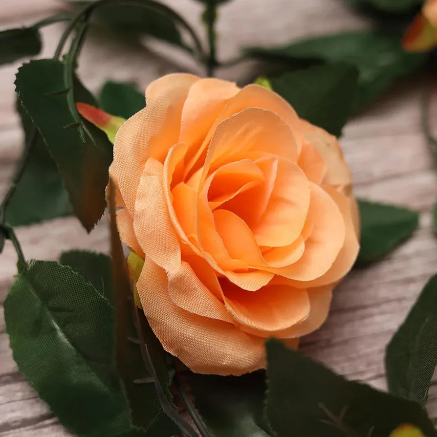 Artificial Flower Vine Garland Creeper 69 Small Rose  Garland for Decoration Pack of 2