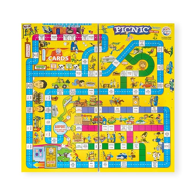 Ratna's Picnic Board Family Game Big Fun | Pack of 1 | Multicolor | Kids