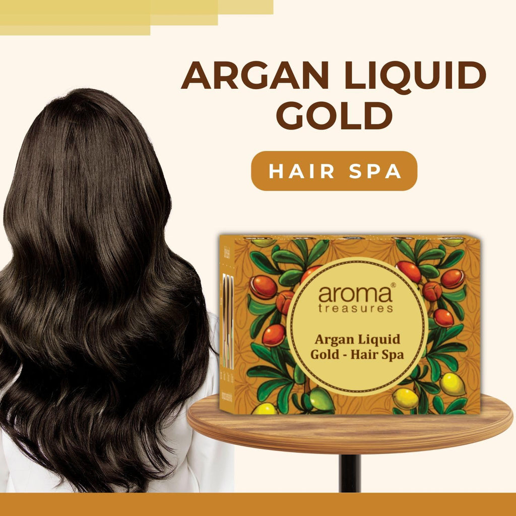 Aroma Treasures Argan Liquid Gold Hair Spa Kit (One Time Use), 100 g
