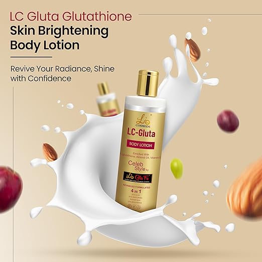 Lio Cosmeds Body Lotion LC Gluta Glutathione Body Lotion - 200 ml Each (Pack of 2)