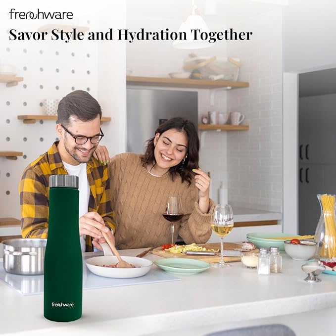 Frenchware Water Bottle 1 Litre, Stainless Steel, Premium SS 304, Teal | Easy-to-Clean