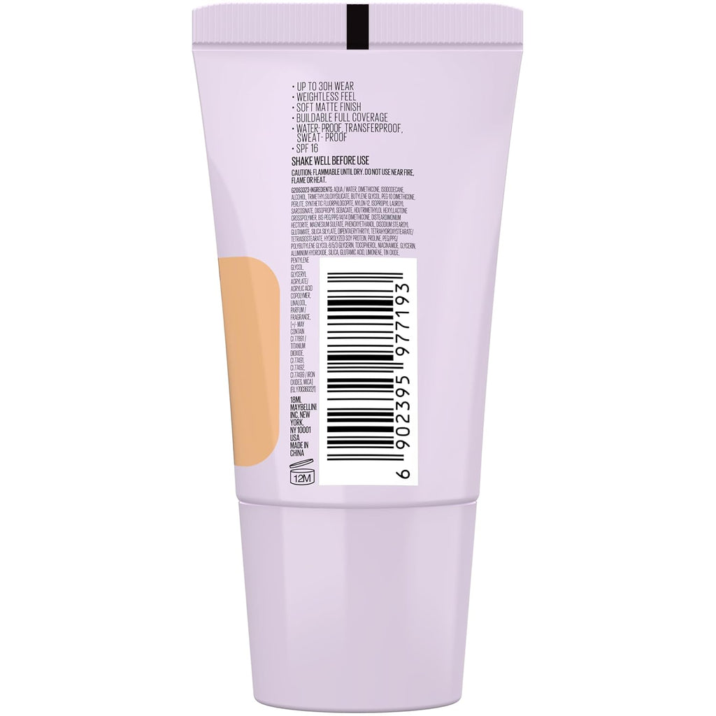 Maybelline New York Super Stay Lumi-Matte Foundation- 220, 30H Wear, Lightweight, Suitable for all Skin Types, Soft Glow, Buildable Coverage, 18ml
