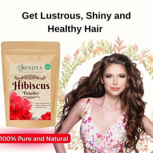 Hindya Ayurvedic Luxury Organic Hibiscus Flower Powder for Face Pack - 100 gms