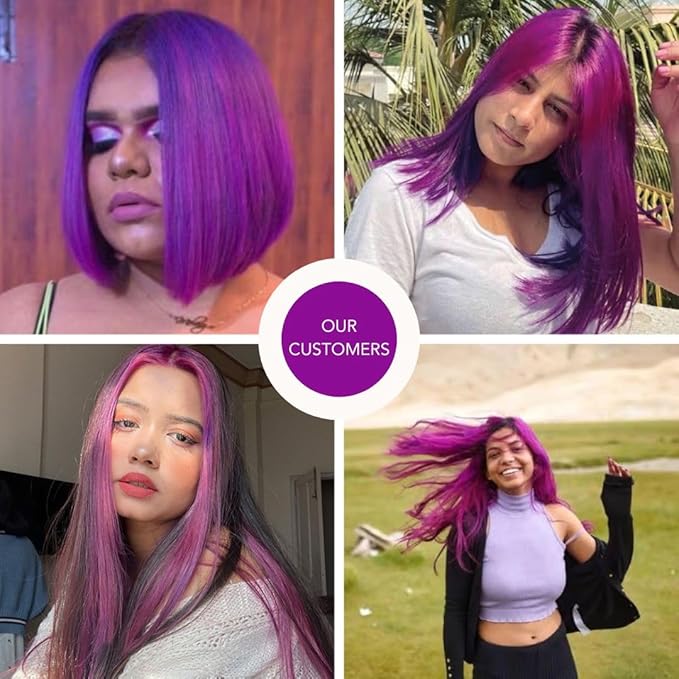 Paradyes Top-up Semi-permanent Comrii Purple Diy Conditioner Based Hair Colour - 120 Gms